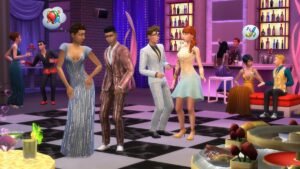 Personajes de Los Sims 4 en un local; imagen oficial genérica, no representa esta noticia
